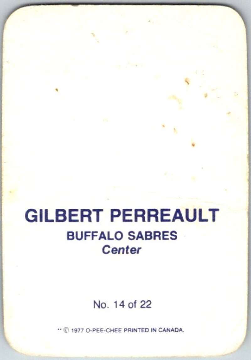1977-78 O-Pee-Chee Glossy #14 Gilbert Perreault, Buffalo Sabres V35574