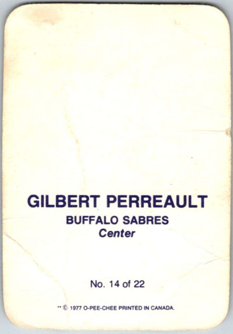 1977-78 O-Pee-Chee Glossy #14 Gilbert Perreault, Buffalo Sabres V35576