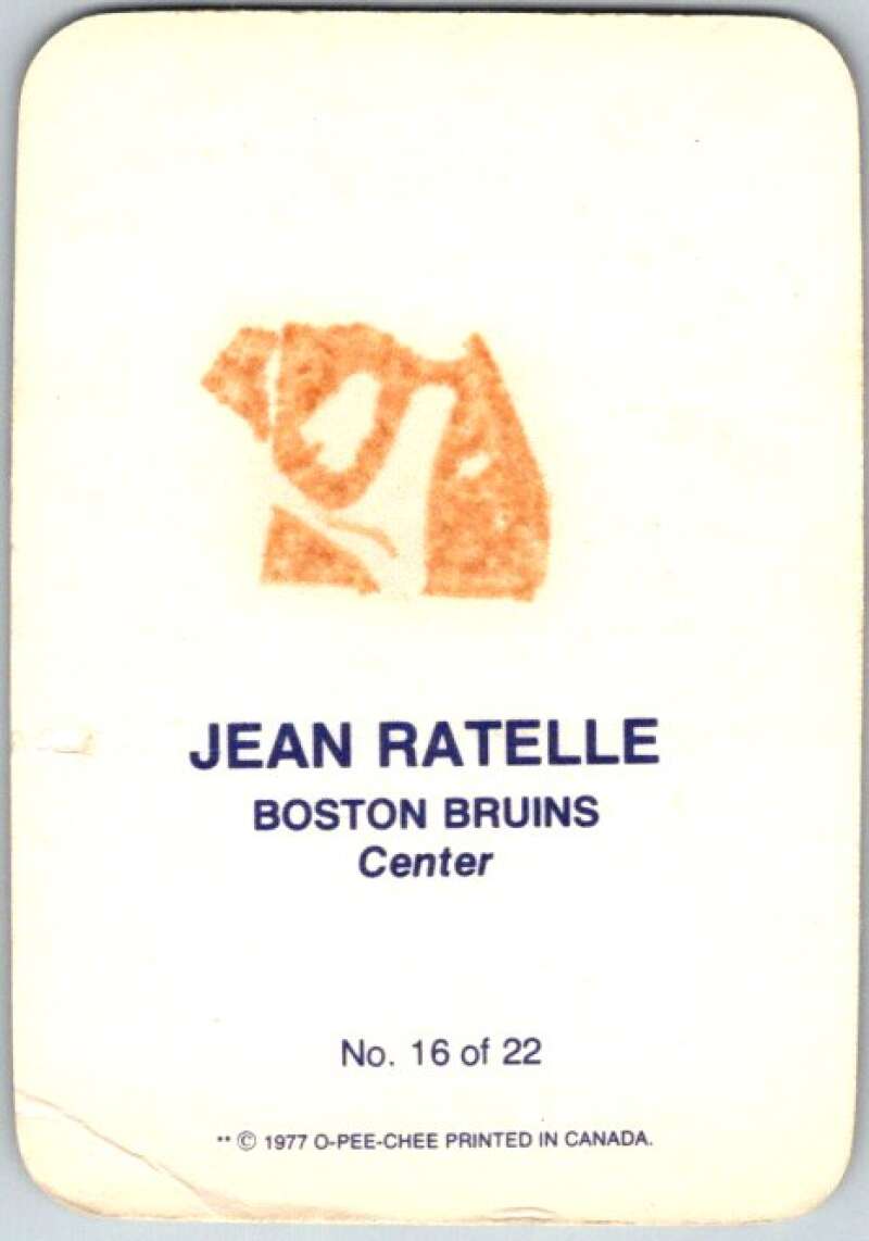 1977-78 O-Pee-Chee Glossy #16 Jean Ratelle, Boston Bruins V35580