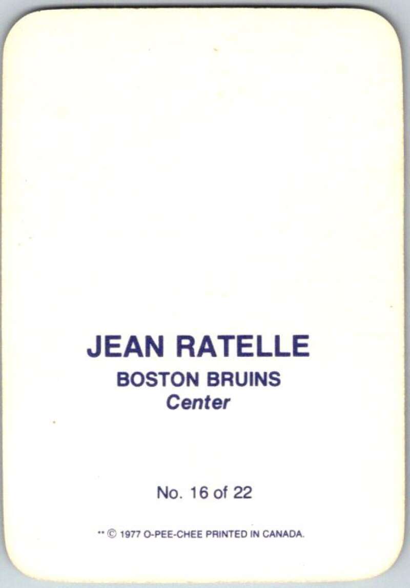 1977-78 O-Pee-Chee Glossy #16 Jean Ratelle, Boston Bruins  V35581
