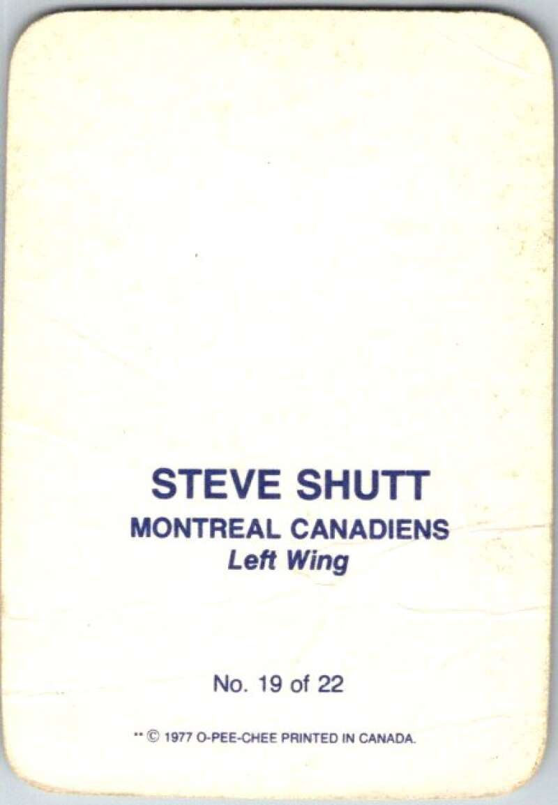 1977-78 O-Pee-Chee Glossy #19 Steve Shutt, Montreal Canadiens V35593