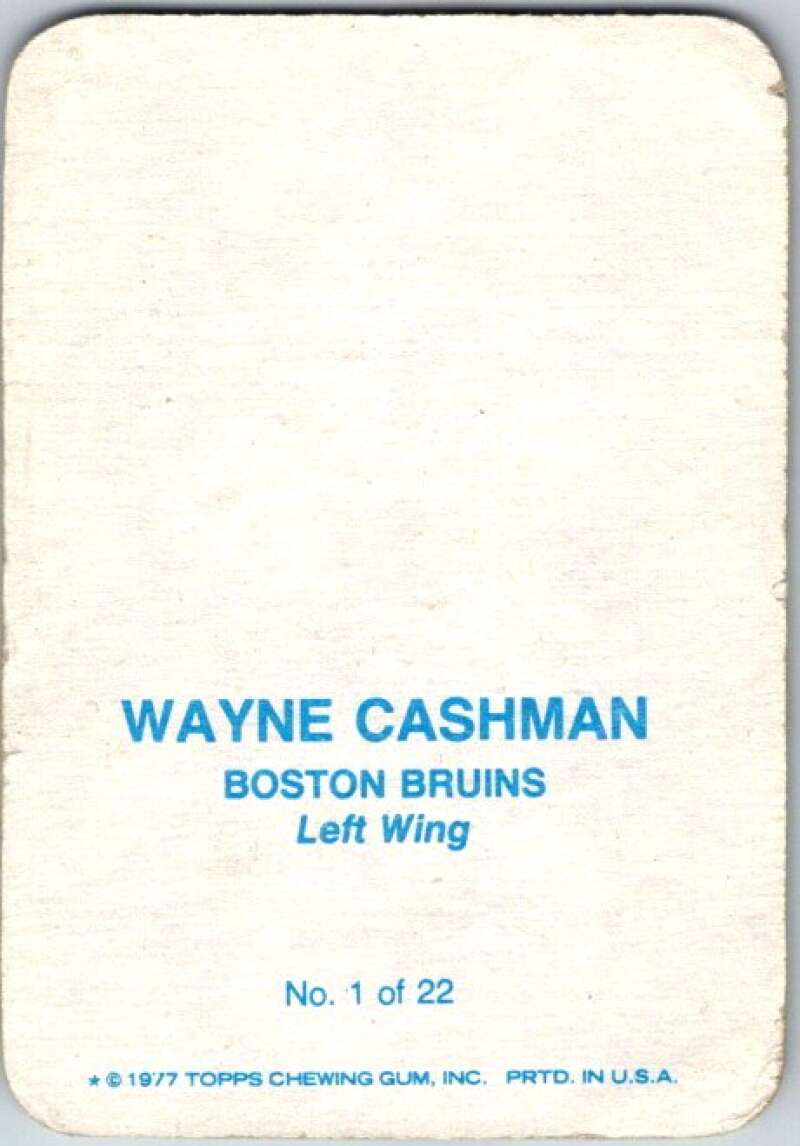 1977-78 Topps Glossy #1 Wayne Cashman, Boston Bruins  V35610