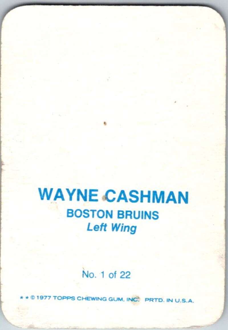1977-78 Topps Glossy #1 Wayne Cashman, Boston Bruins V35611