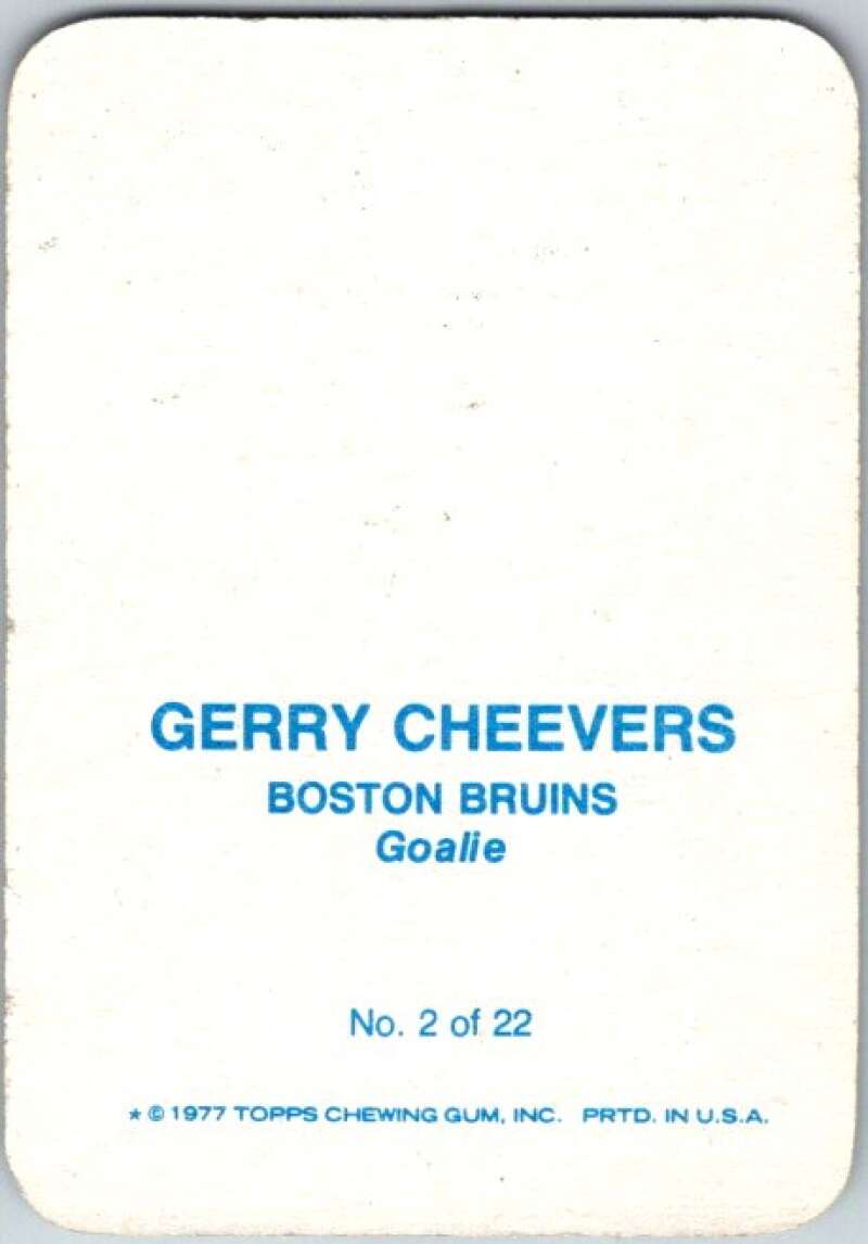 1977-78 Topps Glossy #2 Gerry Cheevers, Boston Bruins V35615