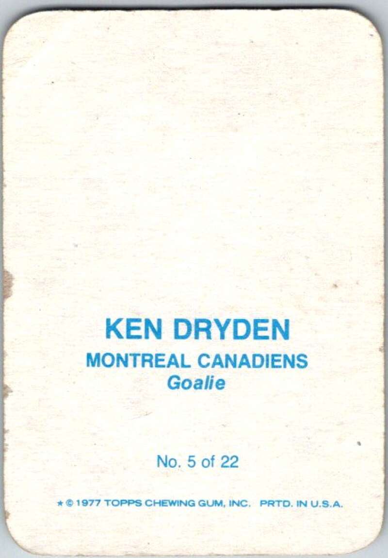 1977-78 Topps Glossy #5 Ken Dryden, Montreal Canadiens V35624