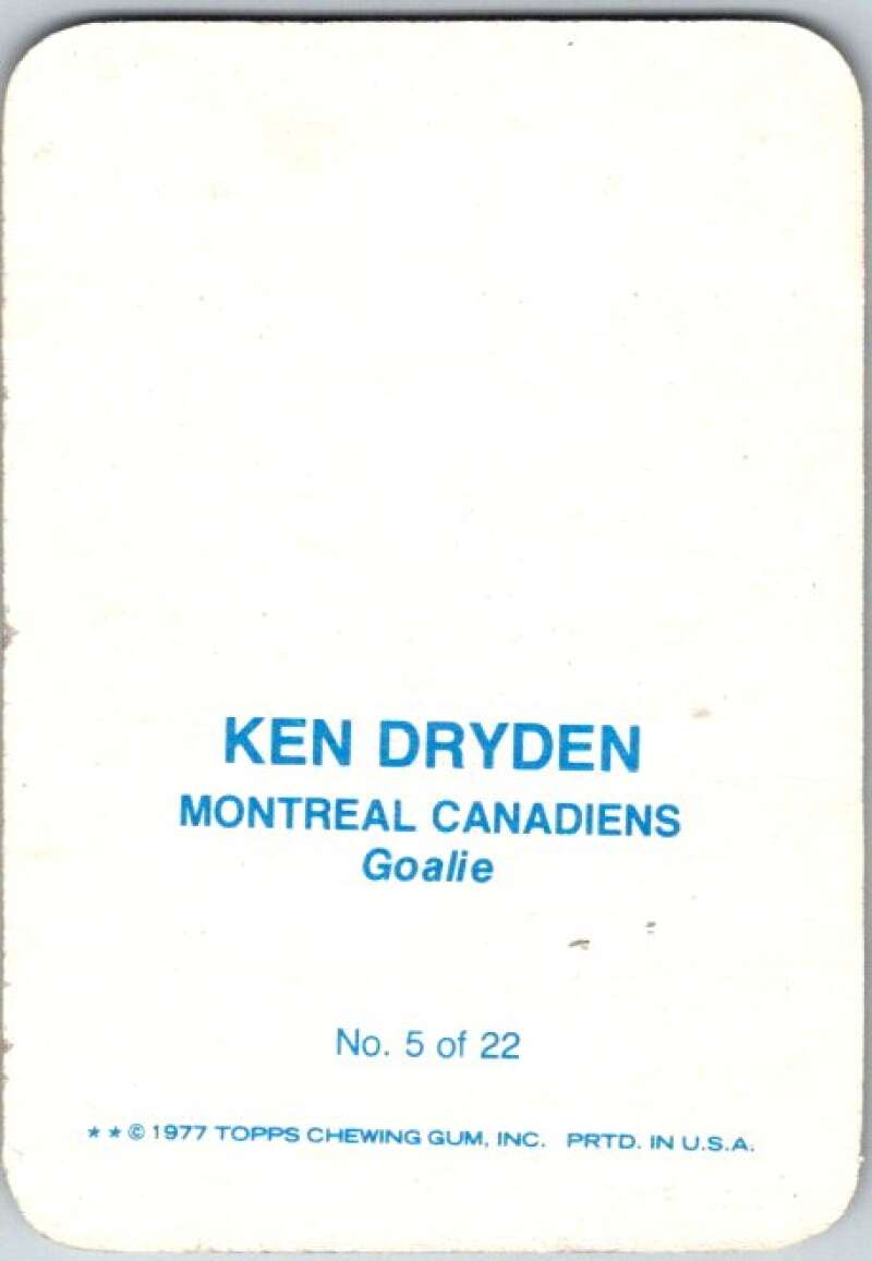 1977-78 Topps Glossy #5 Ken Dryden, Montreal Canadiens  V35625