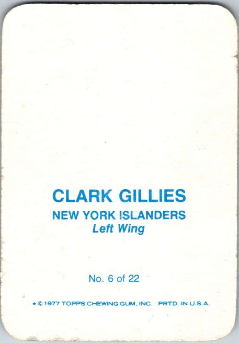 1977-78 Topps Glossy #6 Clark Gillies, New York Islanders V35628
