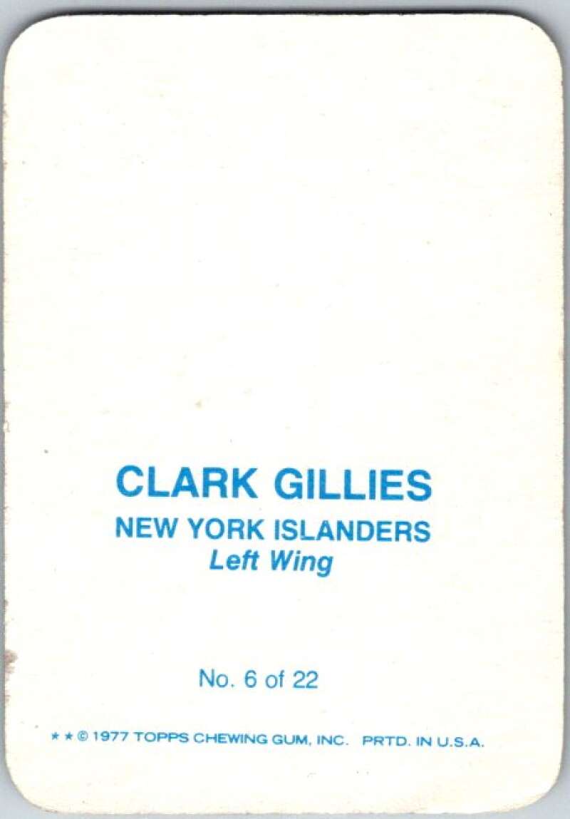 1977-78 Topps Glossy #6 Clark Gillies, New York Islanders V35629