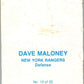 1977-78 Topps Glossy #10 Dave Maloney, New York Rangers  V35641