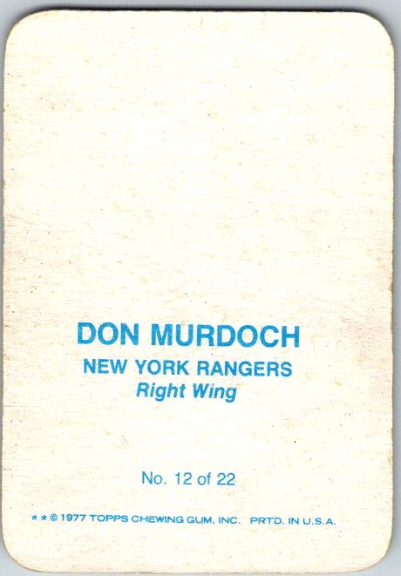 1977-78 Topps Glossy #12 Don Murdoch, New York Rangers V35650
