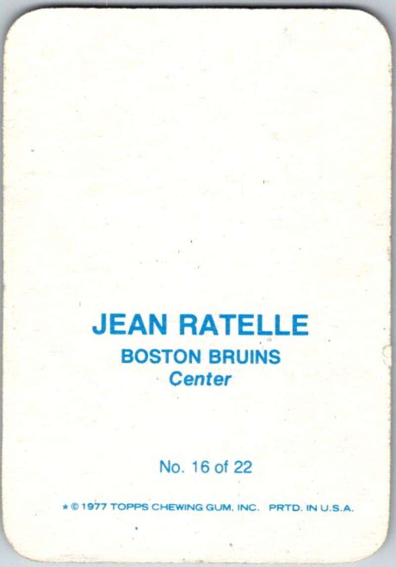 1977-78 Topps Glossy #16 Jean Rattele, Boston Bruins V35660