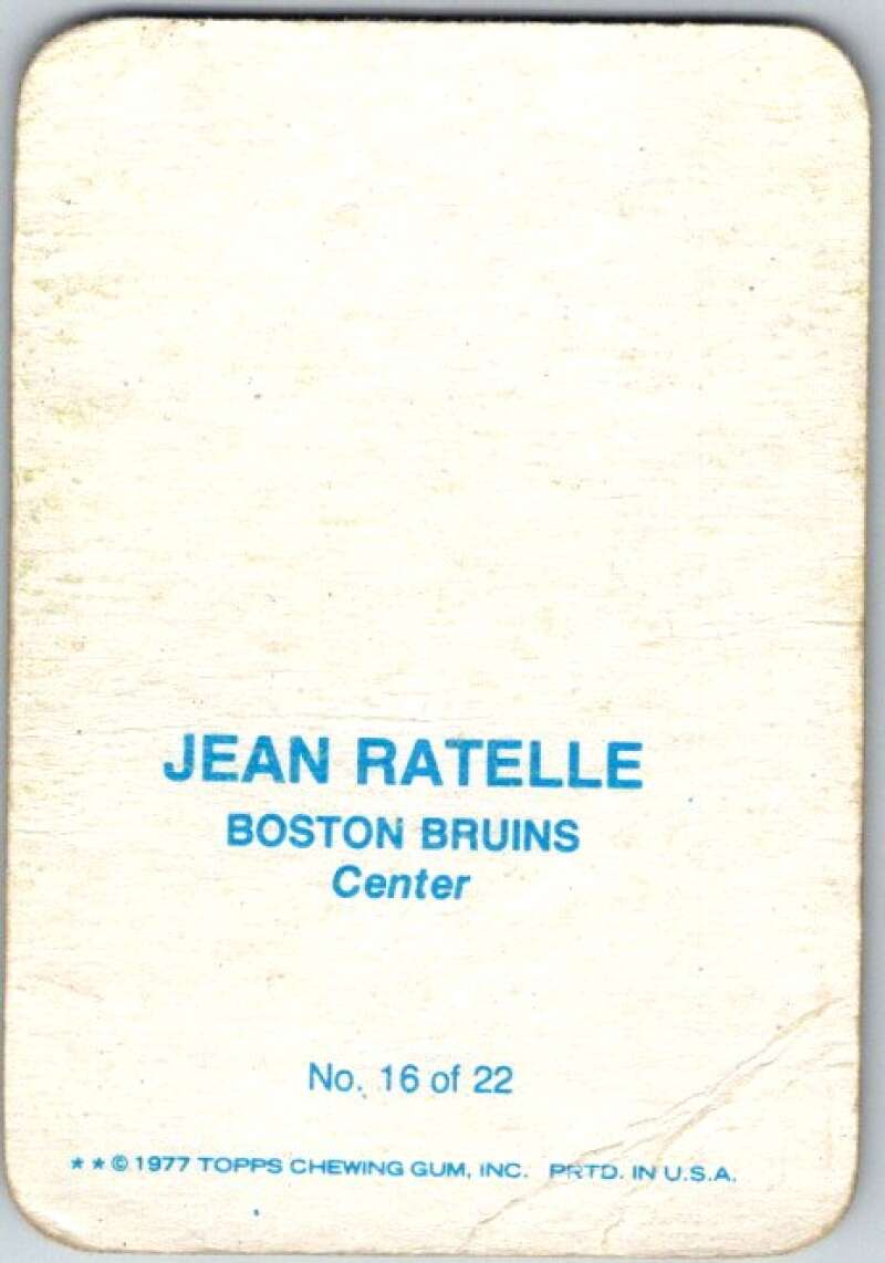 1977-78 Topps Glossy #16 Jean Rattele, Boston Bruins V35661