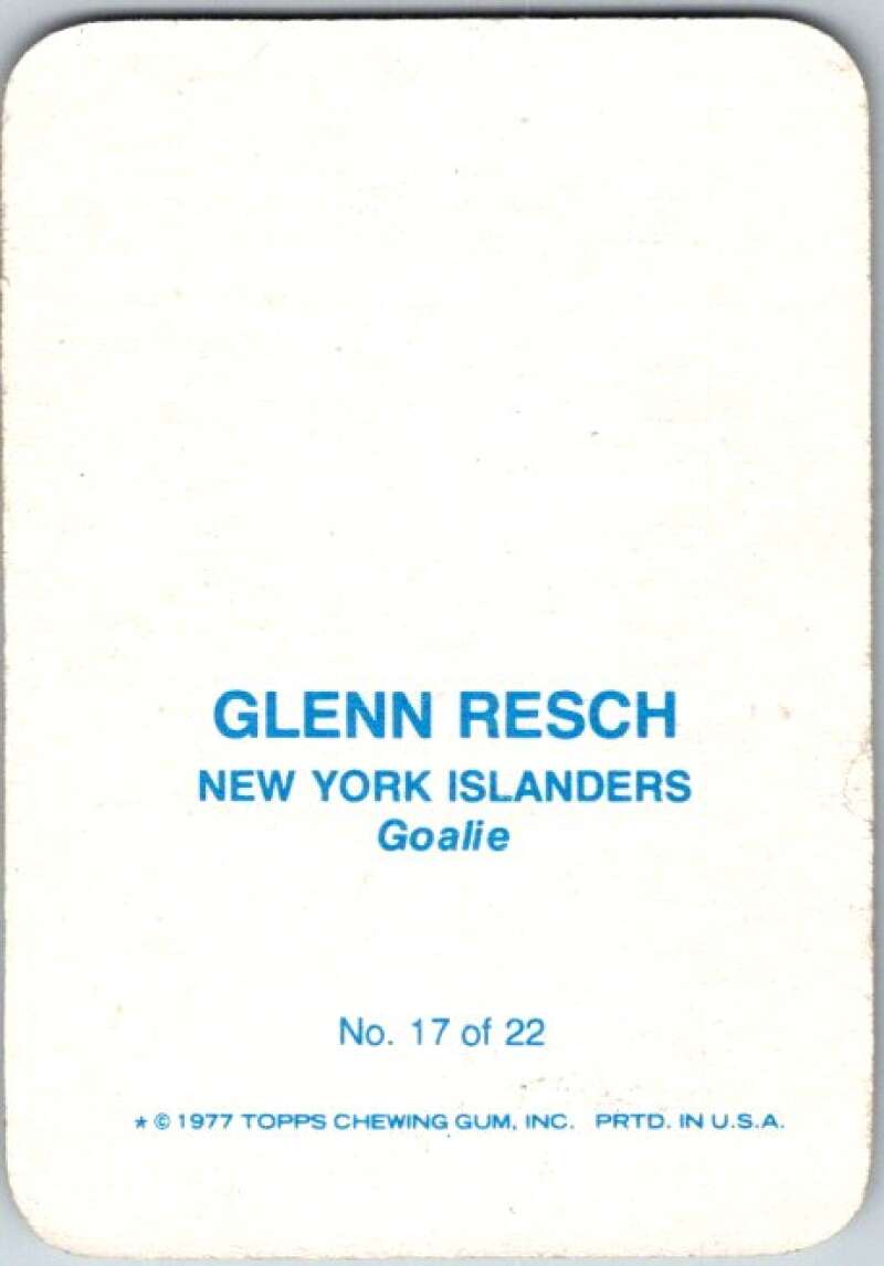 1977-78 Topps Glossy #17 Glenn Resch, New York Islanders V35663