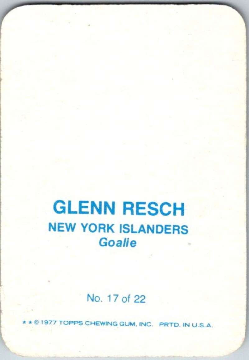 1977-78 Topps Glossy #17 Glenn Resch, New York Islanders  V35665