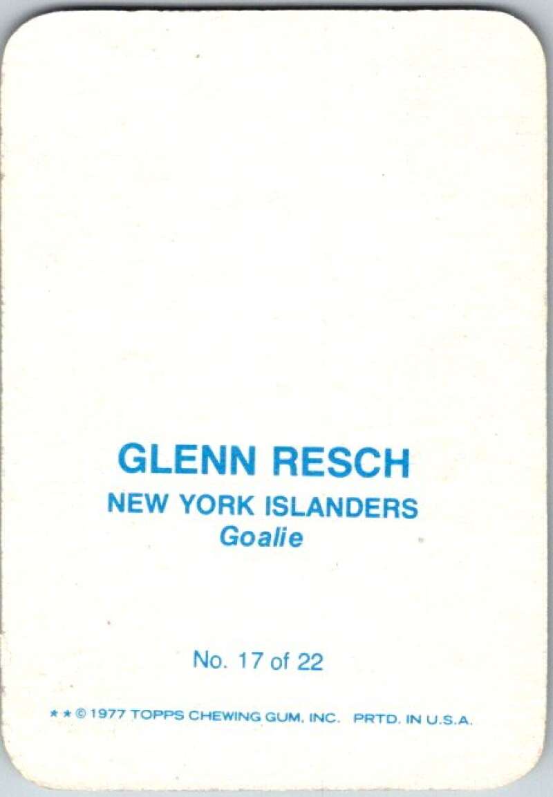 1977-78 Topps Glossy #17 Glenn Resch, New York Islanders V35665