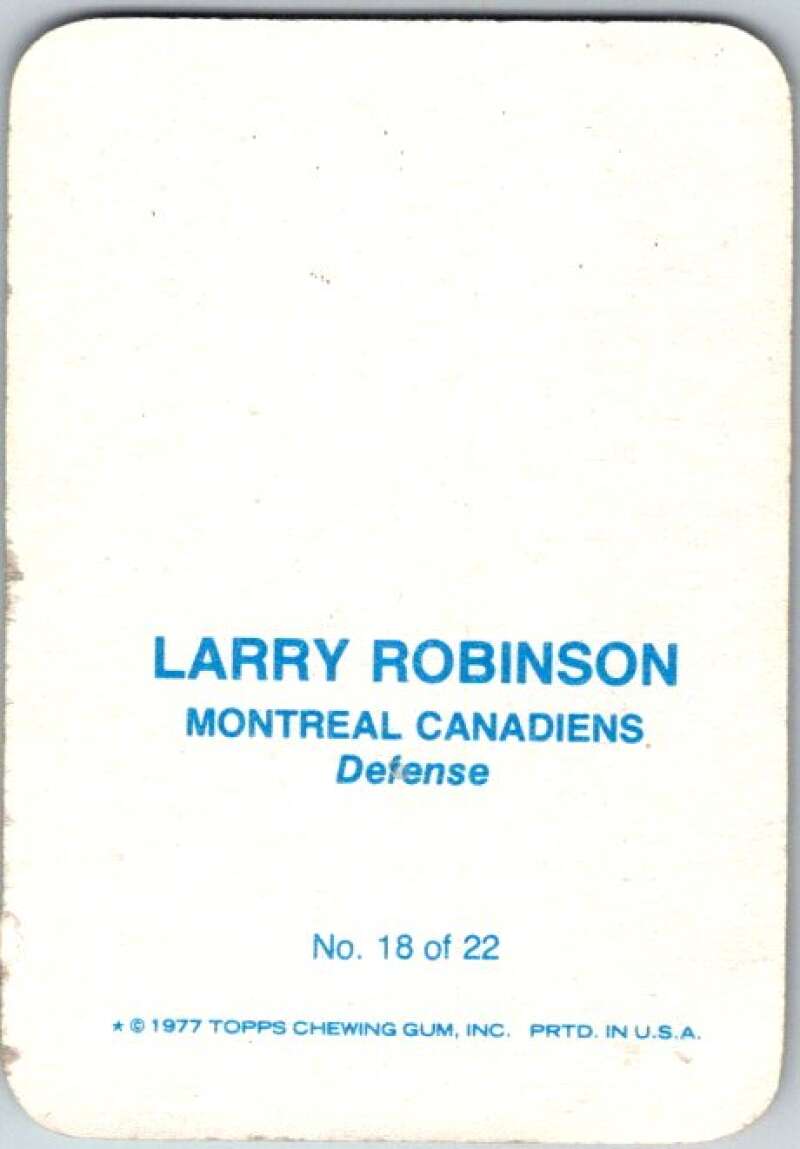 1977-78 Topps Glossy #18 Larry Robinson, Montreal Canadiens V35668
