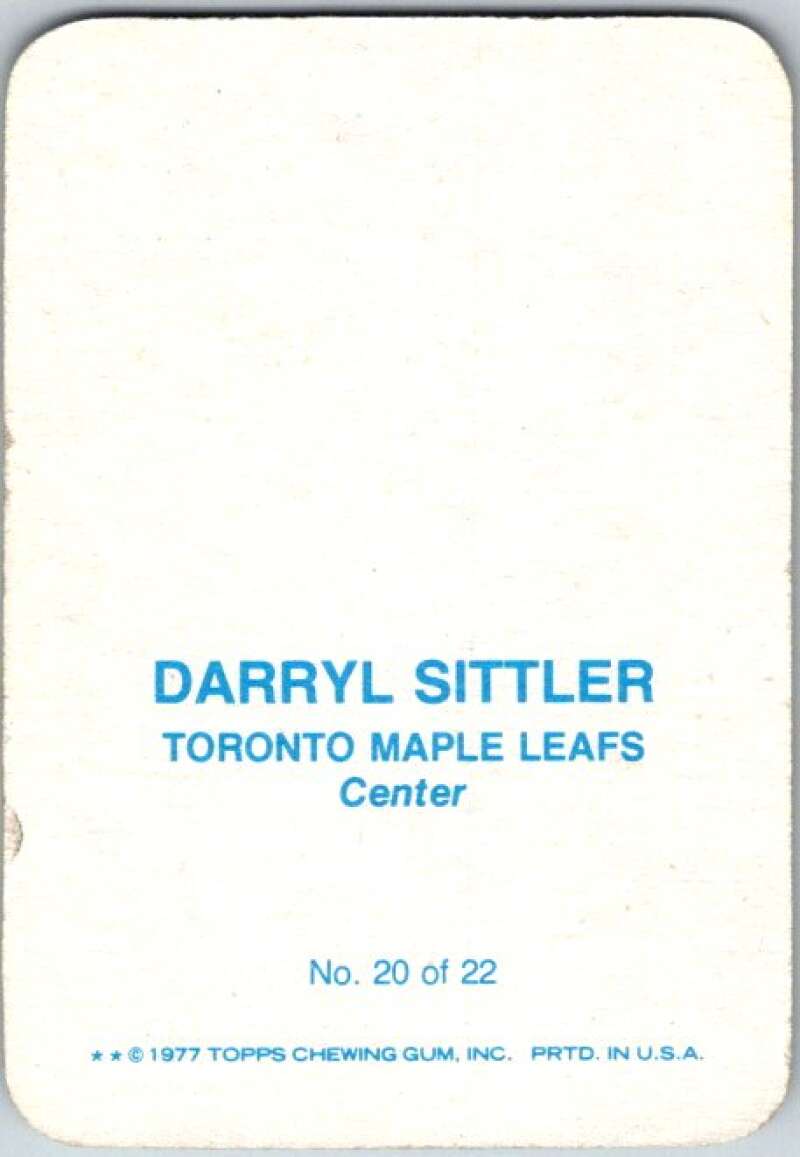 1977-78 Topps Glossy #20 Darryl Sittler, Toronnto Maple Leafs V35671