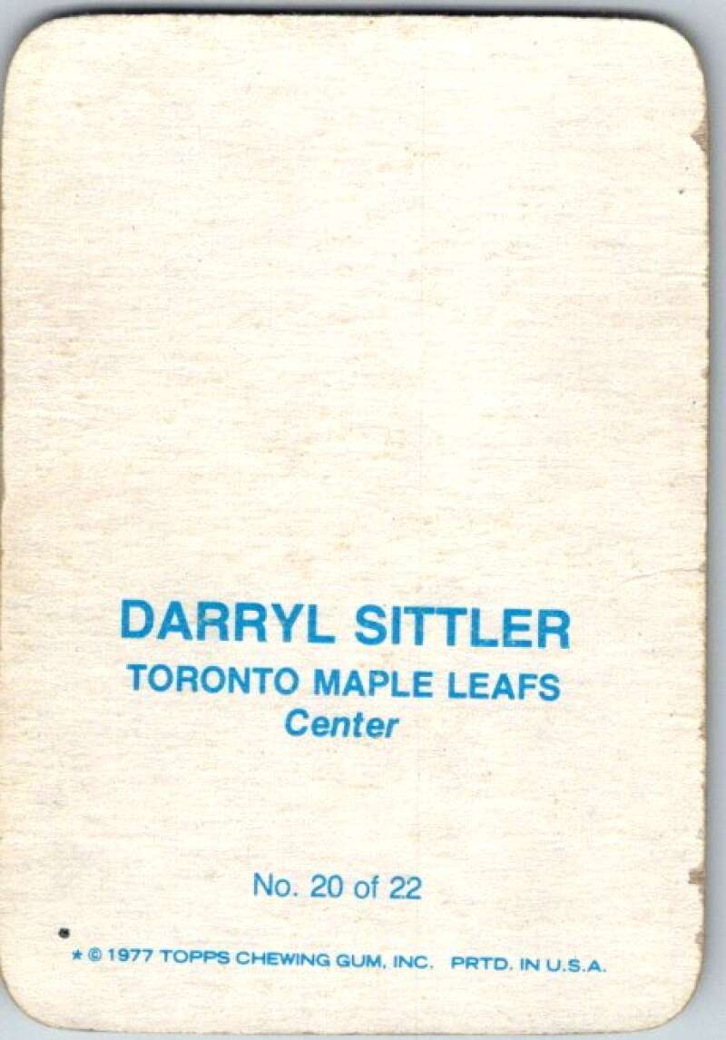 1977-78 Topps Glossy #20 Darryl Sittler, Toronnto Maple Leafs V35672