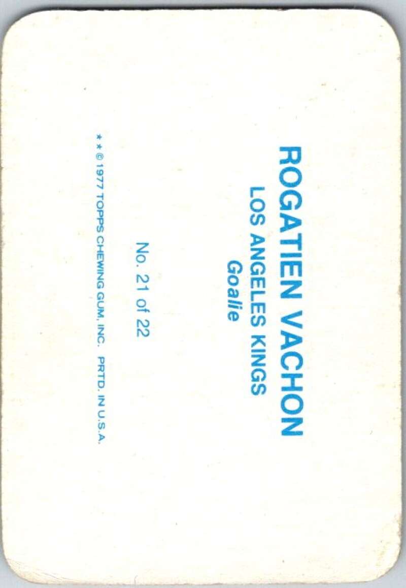 1977-78 Topps Glossy #21 Rogatien Vachon, Los Angeles Kings  V35676