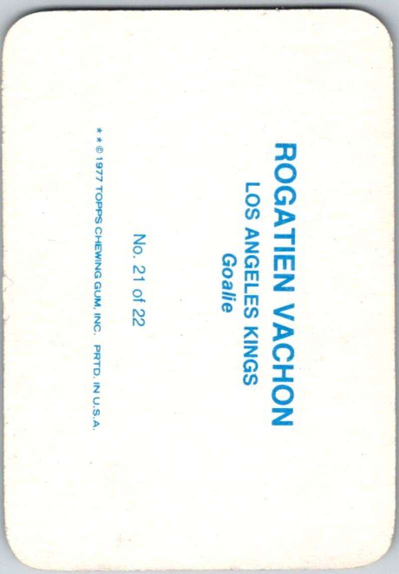 1977-78 Topps Glossy #21 Rogatien Vachon, Los Angeles Kings V35679