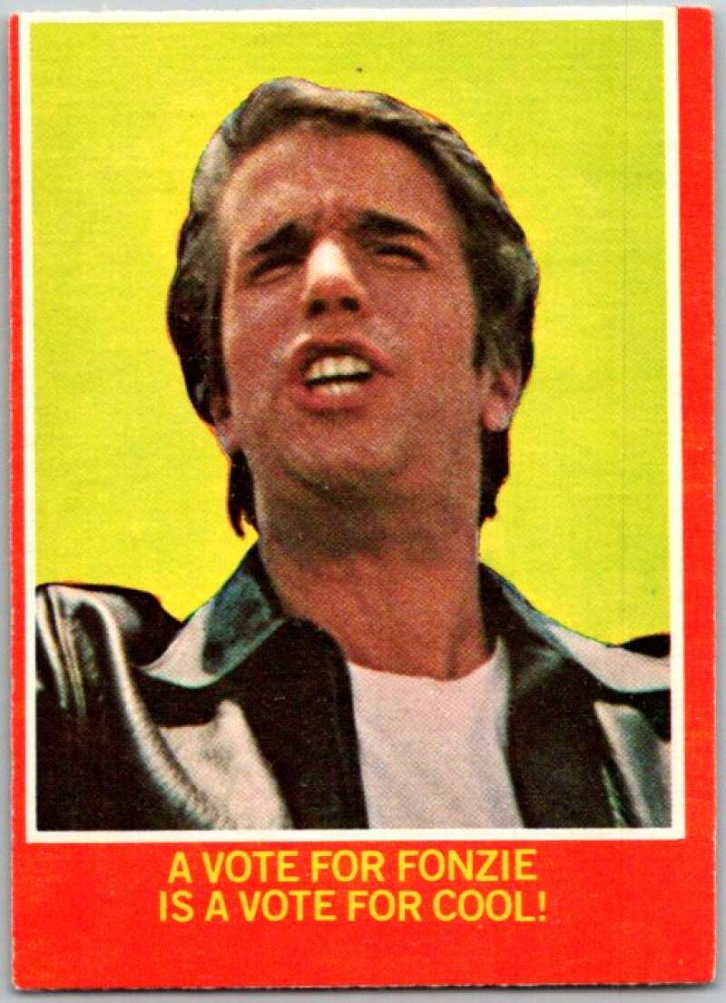 1976 O-Pee-Chee Happy Days #5 A vote for Fonzie is a vote for cool! V35698