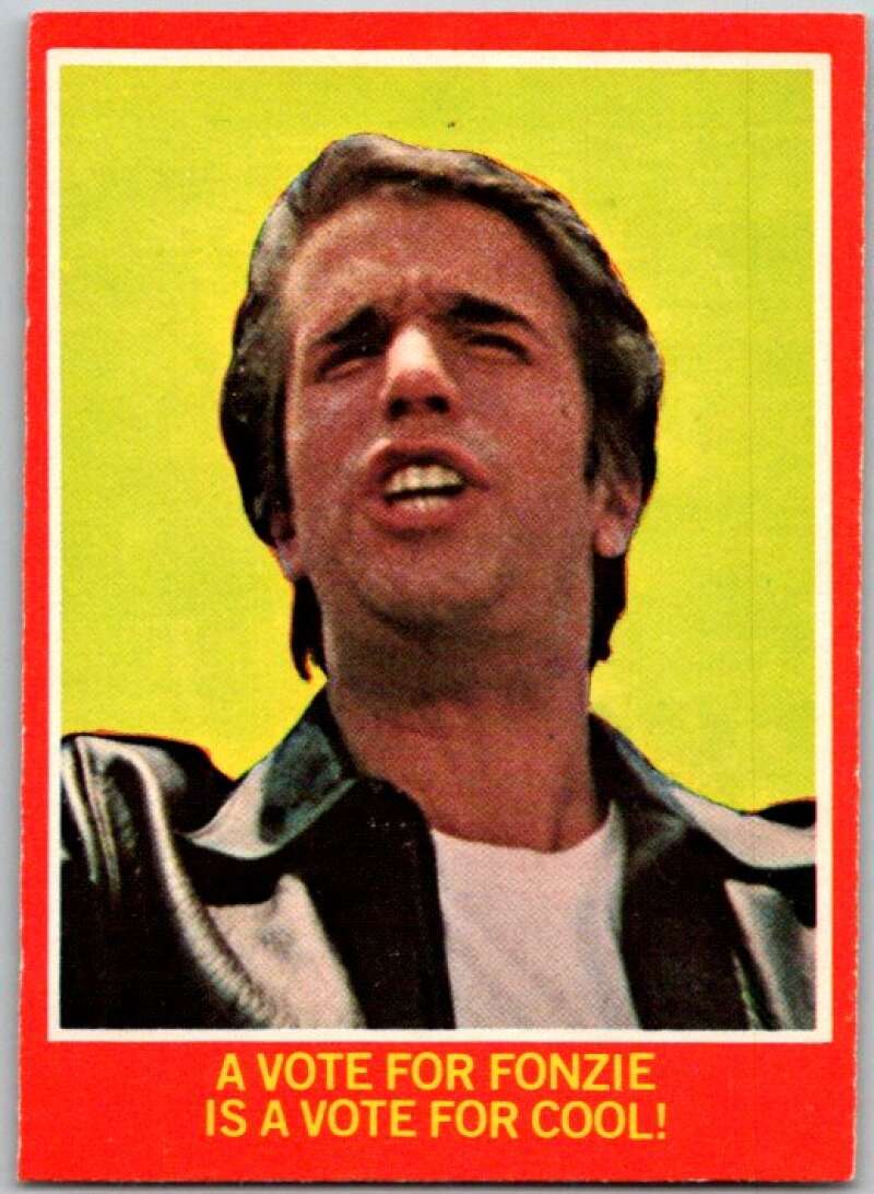 1976 O-Pee-Chee Happy Days #5 A vote for Fonzie is a vote for cool! V35699