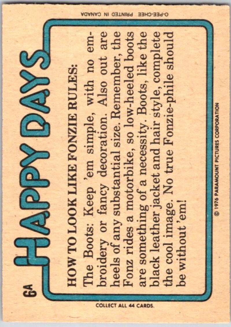 1976 O-Pee-Chee Happy Days #6 Sorry, this isn't the county V35700