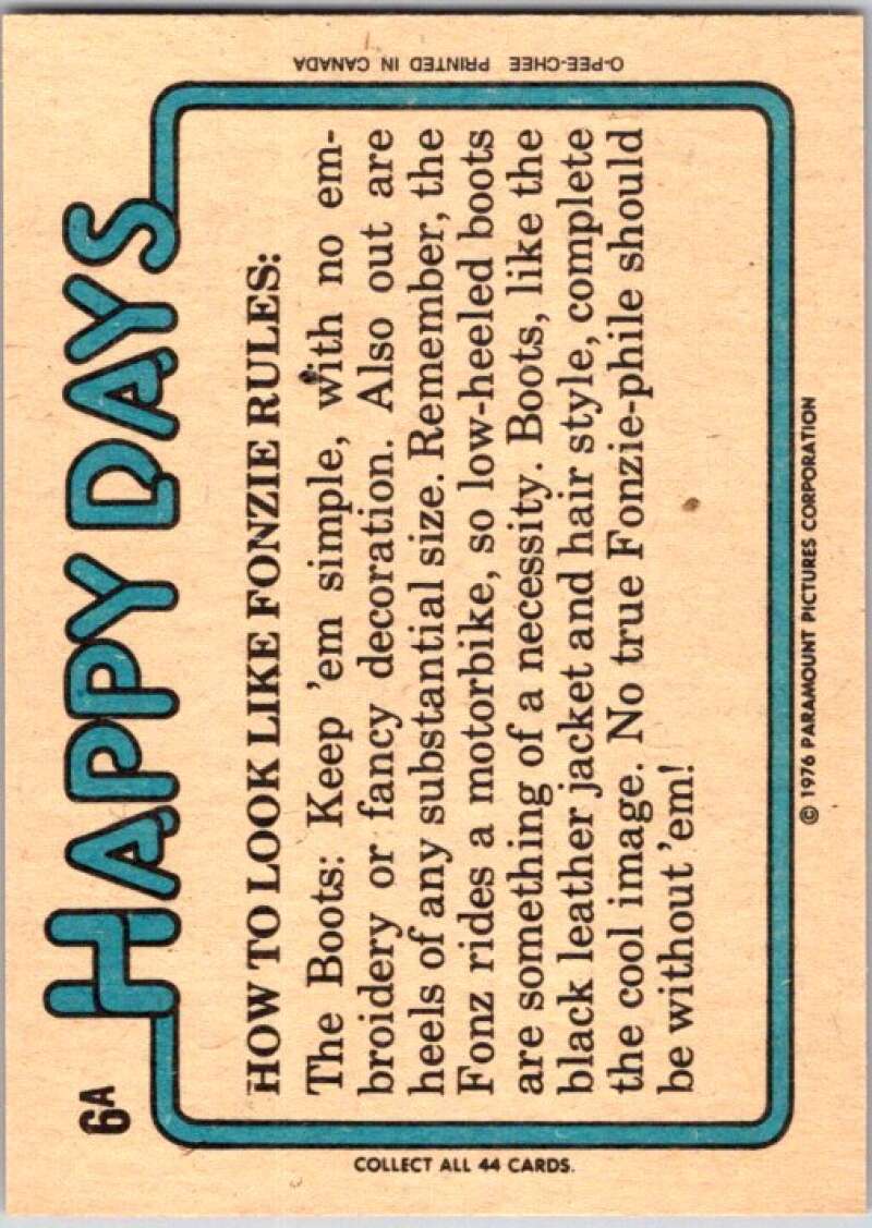 1979 O-Pee-Chee Happy Days #6 Sorry, this isn't the county V35703