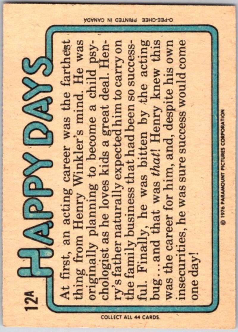1976 O-Pee-Chee Happy Days #12 Here come da judge V35720