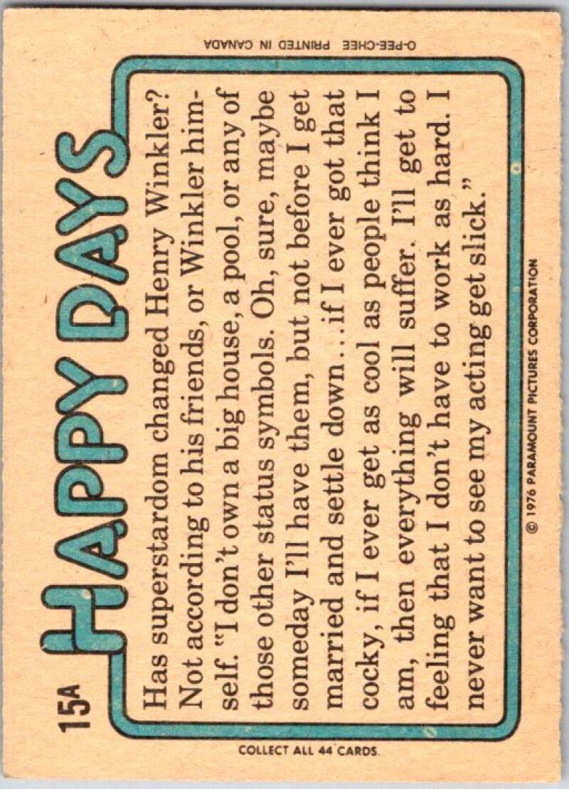 1976 O-Pee-Chee Happy Days #15 Hey dad, you're a real swinger V35724