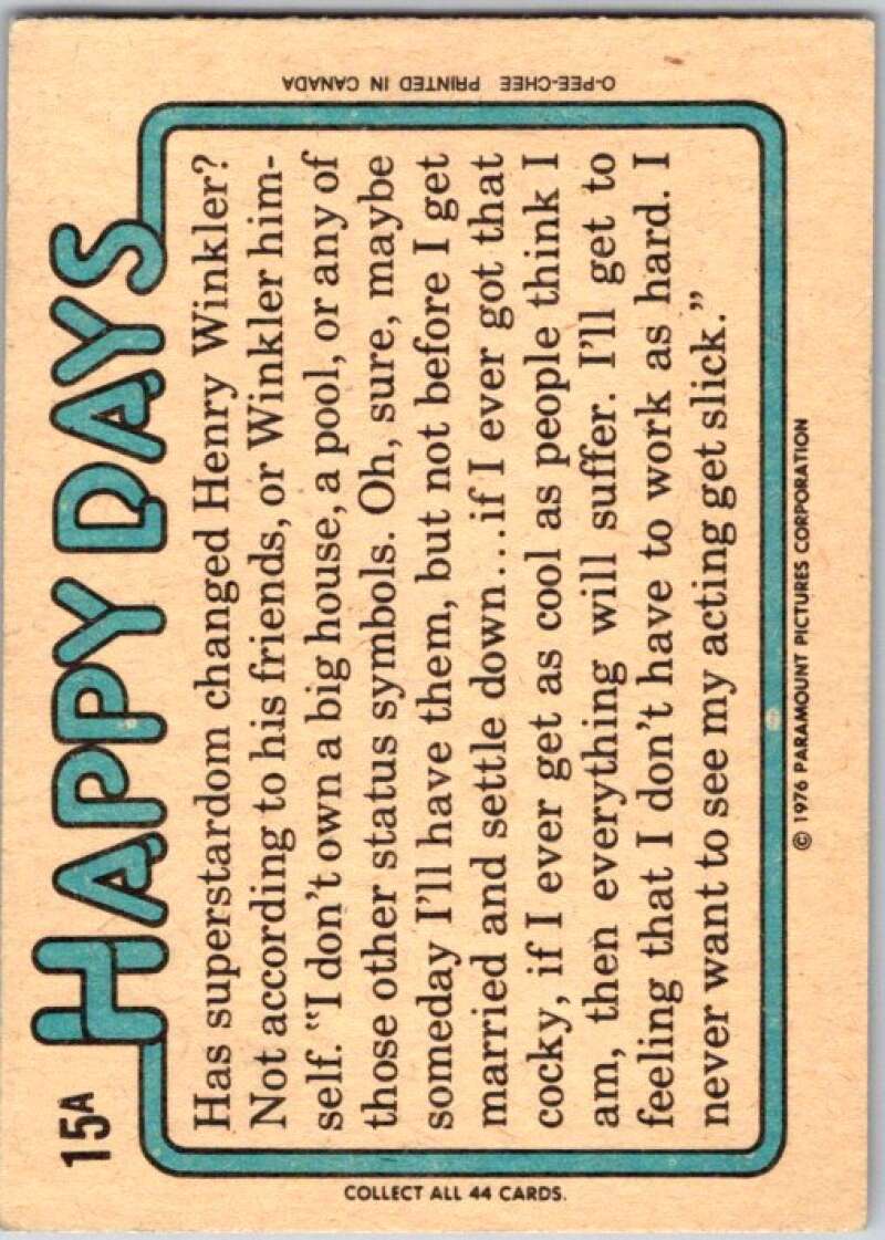 1976 O-Pee-Chee Happy Days #15 Hey dad, you're a real swinger V35725