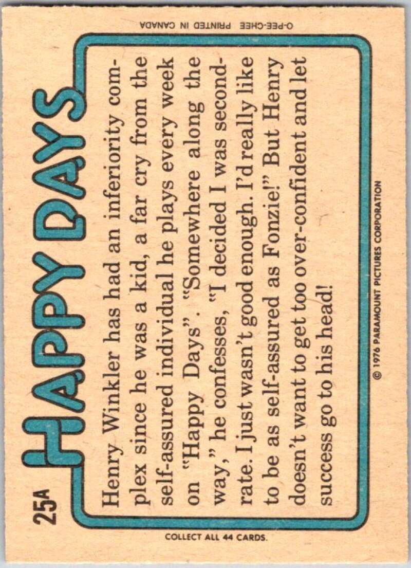 1976 O-Pee-Chee Happy Days #25 A chick is like a motorcycle V35746