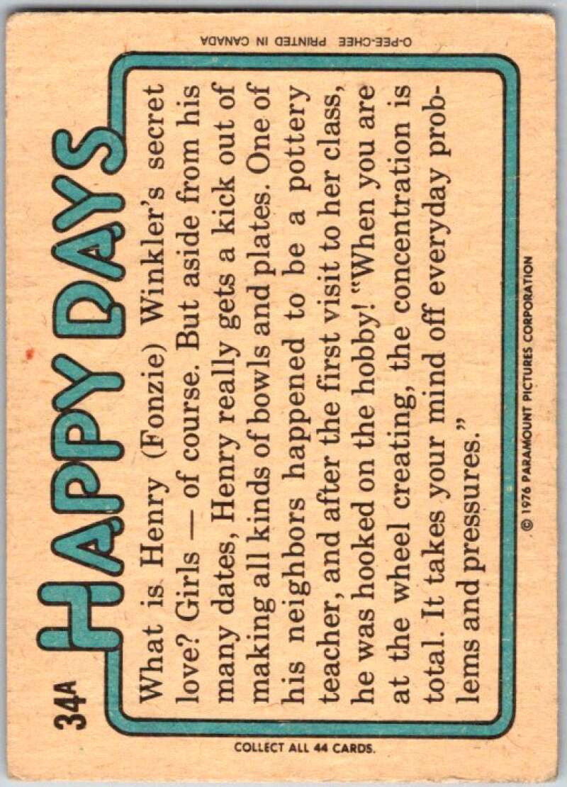 1976 O-Pee-Chee Happy Days #34 A Harley for Father's Day? V35769