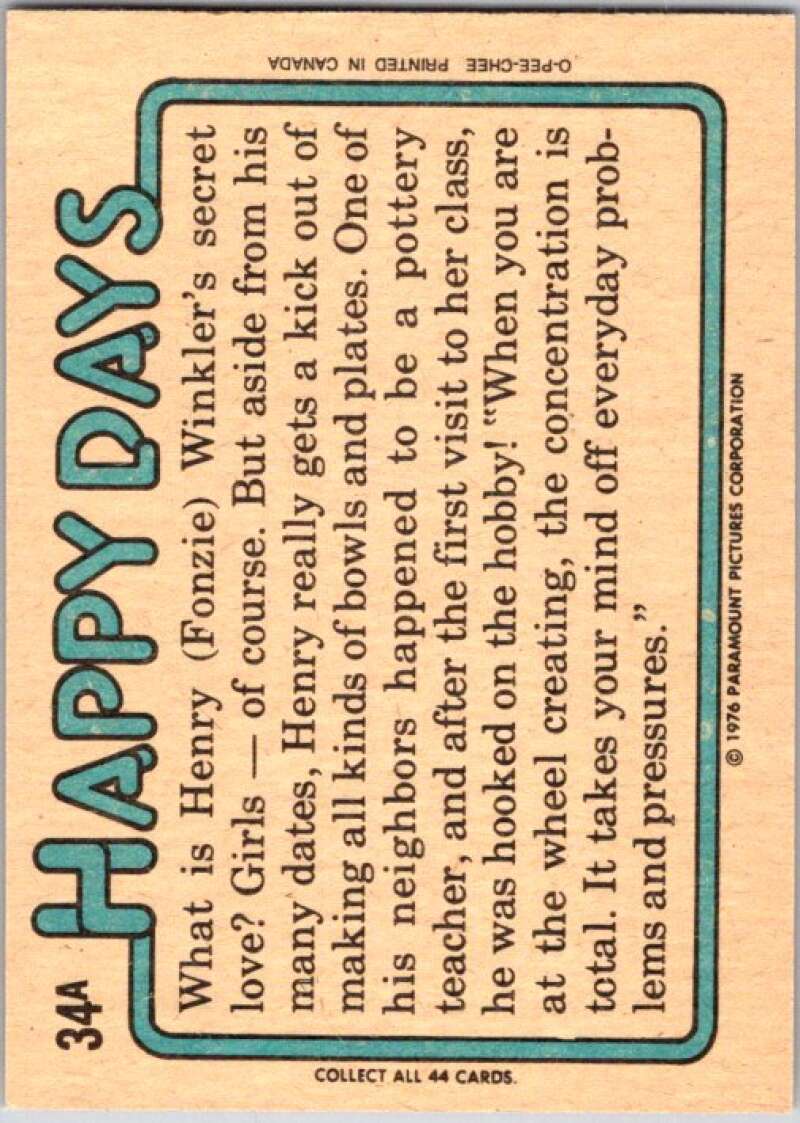 1977 O-Pee-Chee Happy Days #34 A Harley for Father's Day? V35770