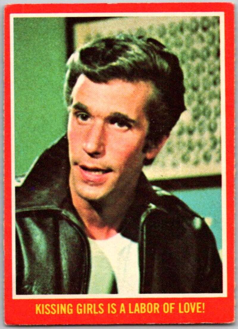 1976 O-Pee-Chee Happy Days #40 Kissing girls is a labor of love V35787