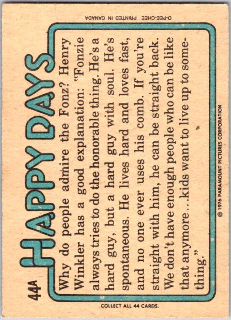 1976 O-Pee-Chee Happy Days #44 Sure I'll play ball with you, V35795