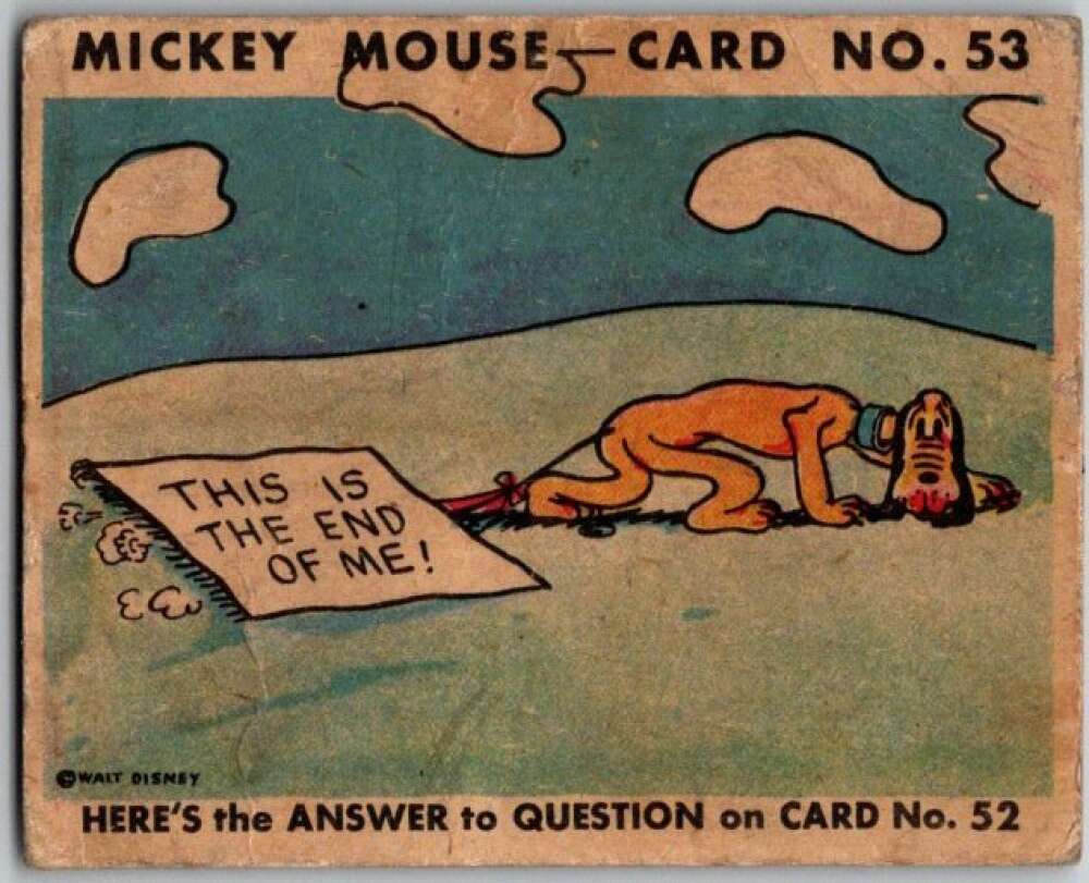1935 O-Pee-Chee Mickey Mouse V303 #53 This is the end of me V35952