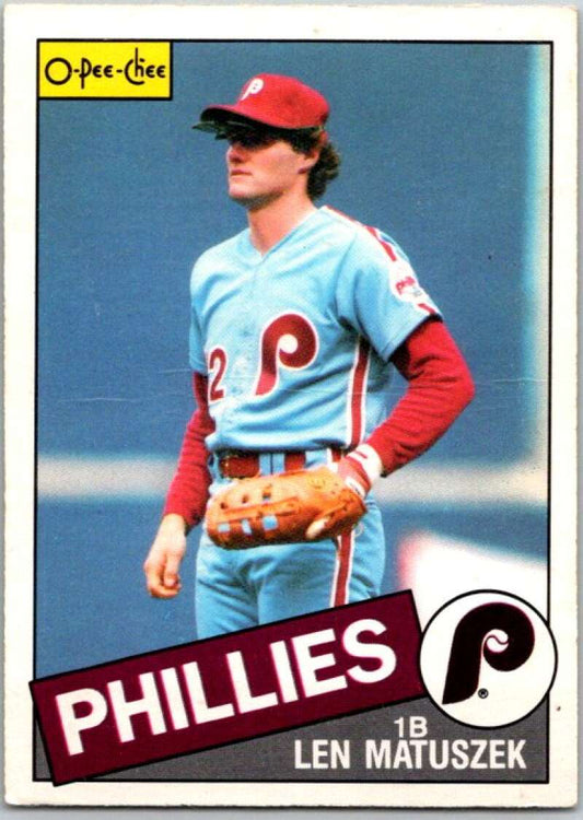 1985 O-Pee-Chee #226 Len Matuszek  Philadelphia Phillies  V36069