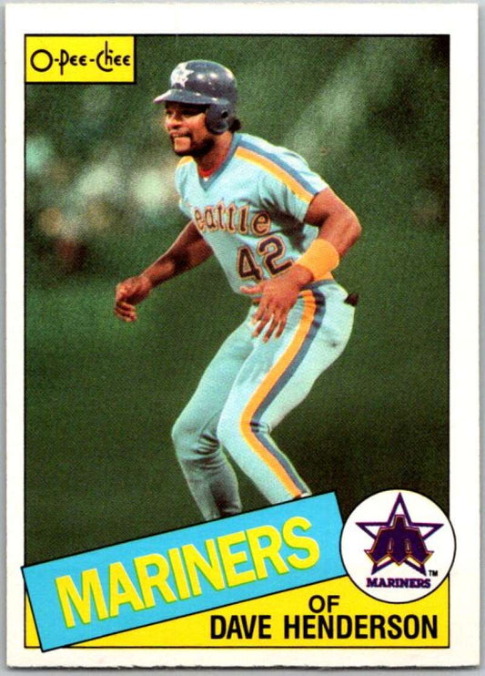 1985 O-Pee-Chee #344 Dave Henderson  Seattle Mariners  V36116