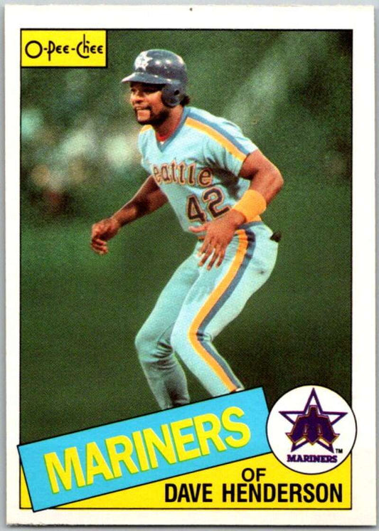 1985 O-Pee-Chee #344 Dave Henderson  Seattle Mariners  V36117