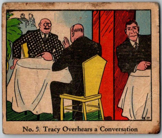 1937 Caramels Dick Tracy #5 Tracy Overhears a Conversation   V36141