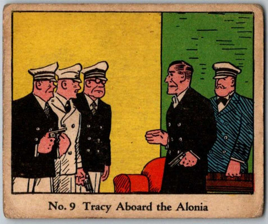 1937 Caramels Dick Tracy #9 Tracy Aboard the Alonia   V36142