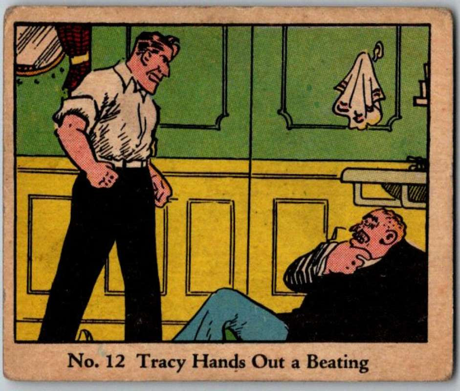 1937 Caramels Dick Tracy #12 Tracy Hands Out a Beating V36144
