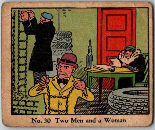 1937 Caramels Dick Tracy #30 Two Men and a Woman   V36154