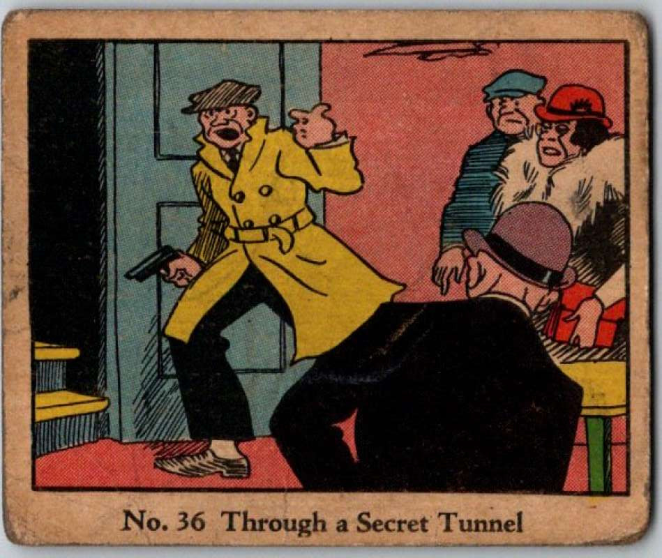 1937 Caramels Dick Tracy #36 Through a Secret Tunnel V36155
