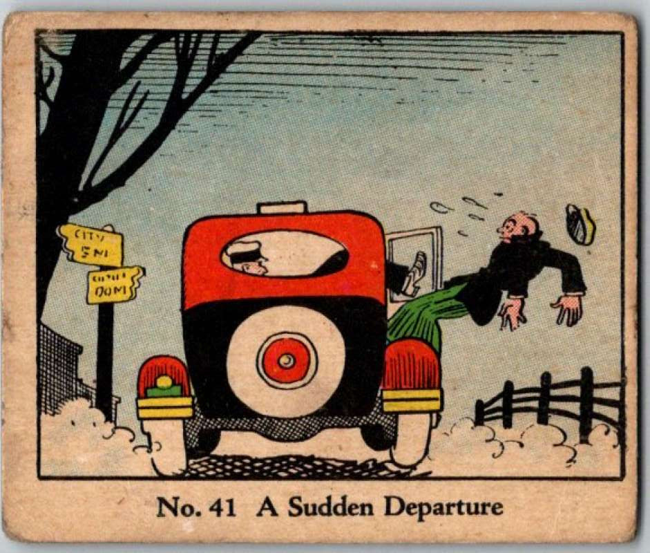1937 Caramels Dick Tracy #41 A Sudden Departure V36158