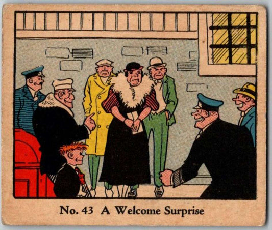 1937 Caramels Dick Tracy #43 A Welcome Surprise   V36160