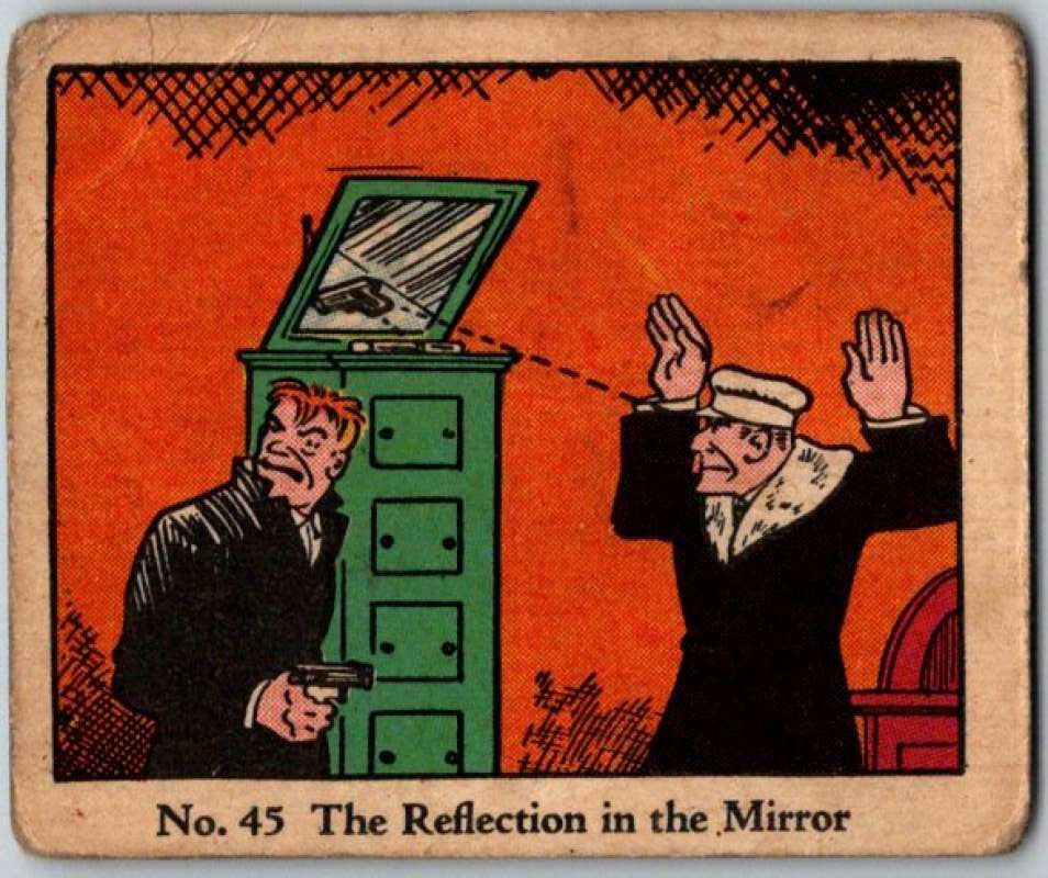 1937 Caramels Dick Tracy #45 The Reflection in the Mirror V36161