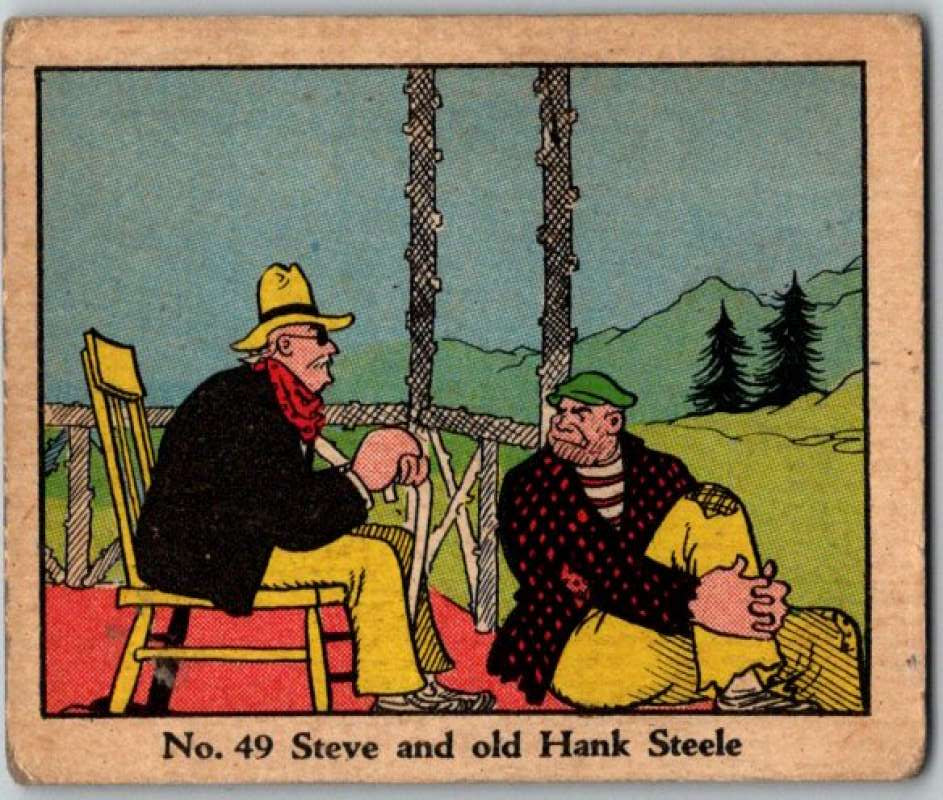 1937 Caramels Dick Tracy #49 Steve and Old Hank Steele V36162