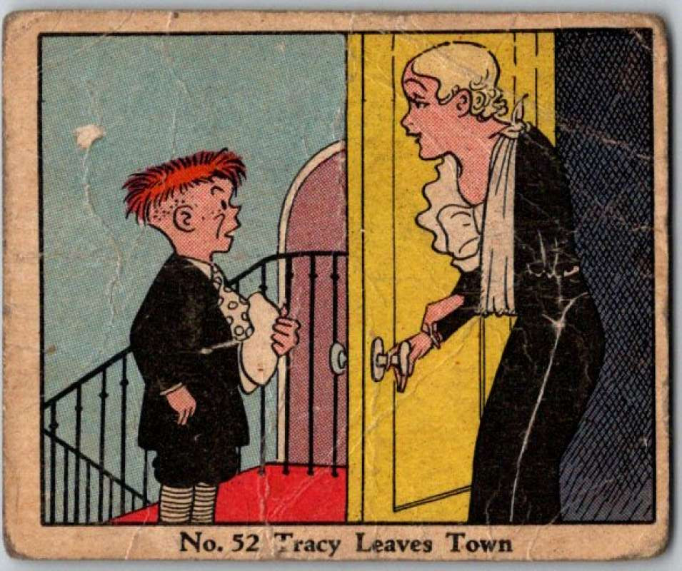 1937 Caramels Dick Tracy #52 Tracy Leaves Town V36165